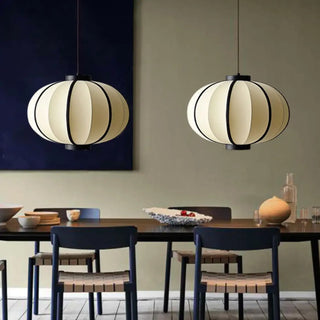 DIOLO Minimalist Ecru and Black Fabric Ceiling Light – view 2