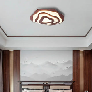 DURIGUE Modern Wood LED Contemporary Ceiling Light – Designer Organic Fixture