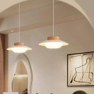 PARIAL Modern Wood Frosted Glass Pendant – view 3