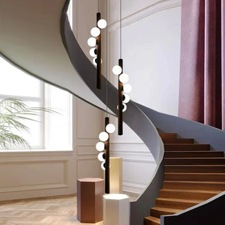 Designer LED ball pendant lamp, modern vertical elegant ceiling hanging light