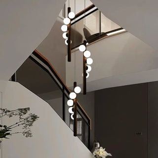 Vertical LED ball pendant light, modern elegant ceiling fixture