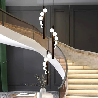 Modern elegant vertical pendant lamp, LED ball ceiling hanging light