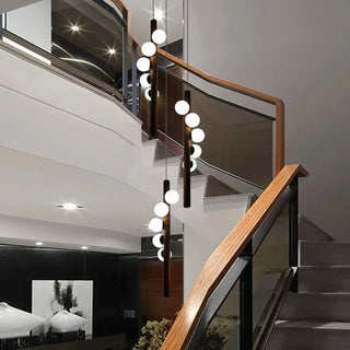 Elegant LED ball pendant lamp, modern vertical ceiling hanging light