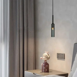 LIGHTCY Modern Black Glass Cylinder Chic Ceiling Light – view 1