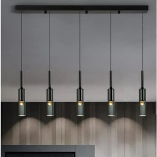 LIGHTCY Modern Black Glass Cylinder Chic Ceiling Light – view 6