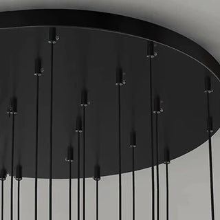 Modern black cylinder pendant cluster, elegant designer hanging ceiling light