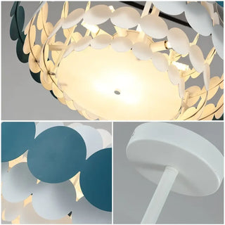 Suspension moderne – Suspension design à disques métalliques élégants pour le salon