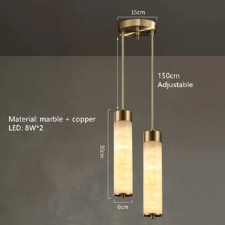 Modern Pendant Light - Designer Marble Pendant Lamp with Soft Ambient Lighting