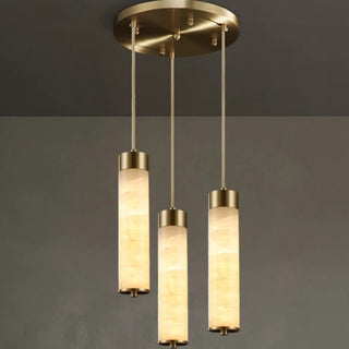 Designer marble pendant in interior — contemporary hanging ceiling light