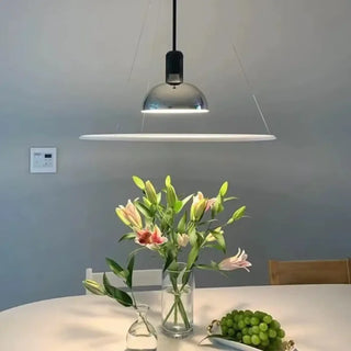 MORIS Modern Chrome Metal White Diffuser Ceiling Light – view 5