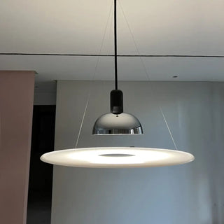 MORIS Modern Chrome Metal White Diffuser Ceiling Light – view 2