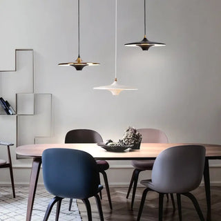 Black metal dining room pendant light, durable modern ceiling hanging fixture