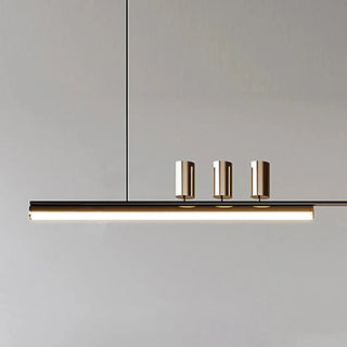 Elegant three-light black gold pendant ceiling lamp, modern hanging fixture for dining