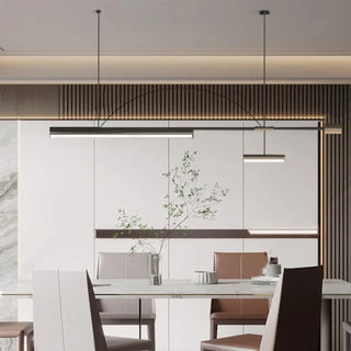 Modern three-light black gold pendant ceiling fixture, elegant hanging lamp for dining