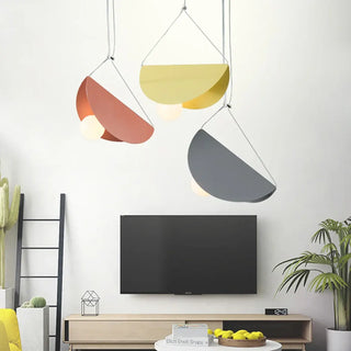 Modern multi-colored pendant light, stylish interior ceiling hanging fixture