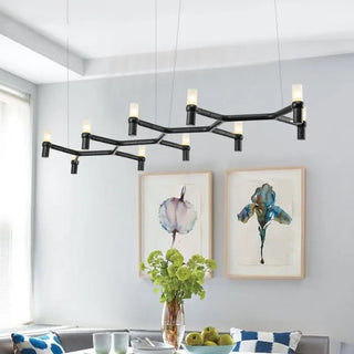 DONCITE Modern Black Aluminium and Glass Ceiling Light – view 2