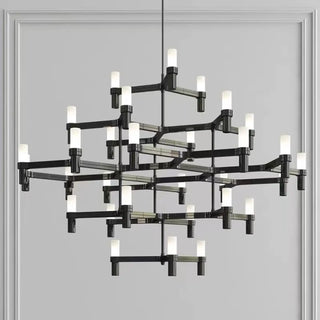 DONCITE Modern Black Aluminium and Glass Ceiling Light – view 1