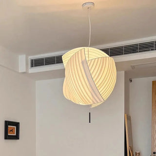NULIEVE Sphere White Pleated Fabric Pendant – view 2