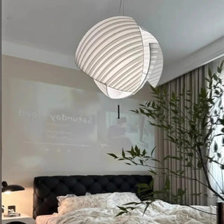 NULIEVE Sphere White Pleated Fabric Pendant – view 3