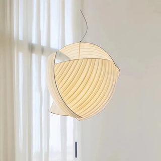 NULIEVE Sphere White Pleated Fabric Pendant – view 1