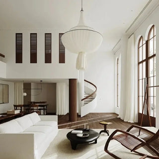 Modern suspension pendant light detail, designer hanging ceiling fixture