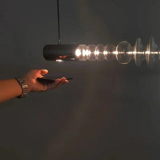 ANDOLA Modern Horizontal Textured Glass Ceiling Light – view 6