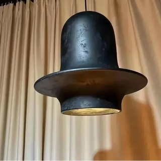 Black hanging lamp, unique design cozy living room ceiling fixture