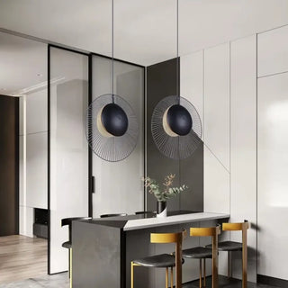 CALIRA Black Modern Circular Openwork Diffuser Ceiling Light – view 1