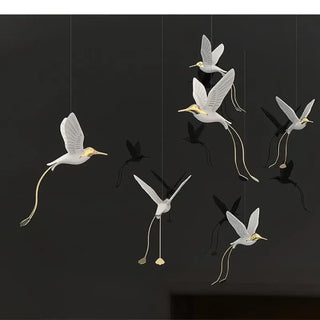 ORNAME Birds Luminous White Golden Pendant – view 4