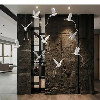 ORNAME Birds Luminous White Golden Pendant – view 1