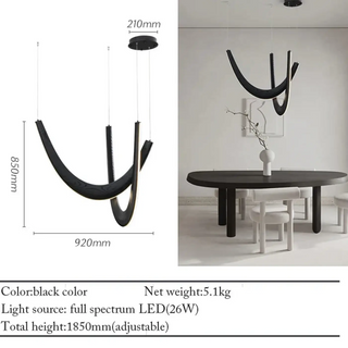 Contemporary LED wooden pendant, organic warm ambient ceiling hanging fixture