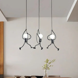 Designer sculptural metal pendant lamp, modern unique hanging ceiling fixture