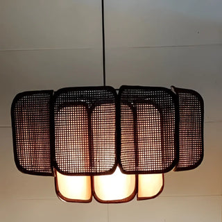 DOURMURE Natural Wicker and Metal Ceiling Light – view 2