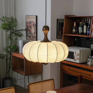Designer Japanese paper pendant lamp, minimalist soft glow ceiling hanging light