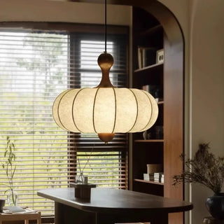 Japanese paper pendant light, minimalist soft ambient glow ceiling fixture