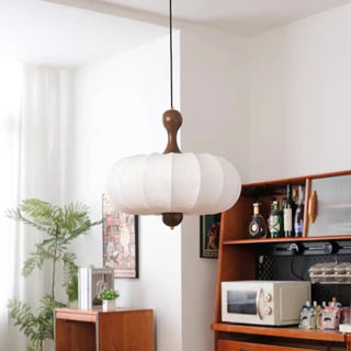 Contemporary Japanese paper pendant light, minimalist soft ambient ceiling fixture