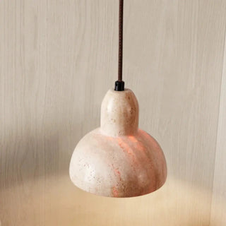 QUETEPLA Beige Stone Dome Modern Ceiling Light – view 4