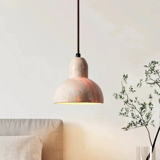 QUETEPLA Beige Stone Dome Modern Ceiling Light – view 2