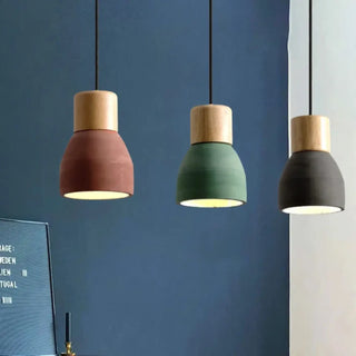 MILTISSE Scandinavian Coloured Wood Modern Ceiling Light – view 3
