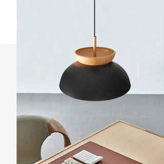 DIMERA Scandinavian Ceiling Light with Wood Detail – view 1