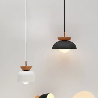 DIMERA Scandinavian Ceiling Light with Wood Detail – view 5