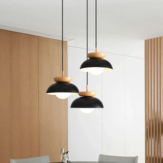 DIMERA Scandinavian Ceiling Light with Wood Detail – view 6