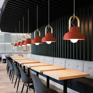 LEDINA Scandinavian Multicolour Wood Ceiling Light – view 1