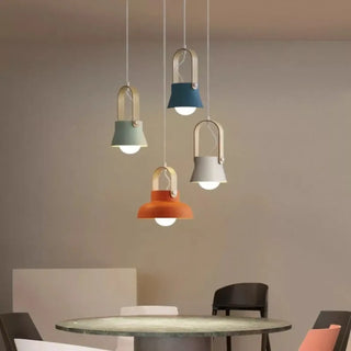LEDINA Scandinavian Multicolour Wood Ceiling Light – view 6