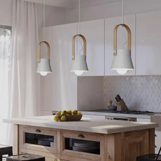 LEDINA Scandinavian Multicolour Wood Ceiling Light – view 4
