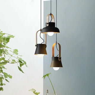 LEDINA Scandinavian Multicolour Wood Ceiling Light – view 3