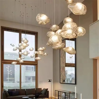 SCULPTGL Sculptural Glass Textured Design Ceiling Light – view 4