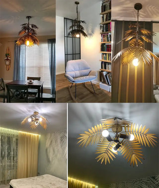 DIDORTU Sculptural Metal Leaves Ceiling Light – view 2