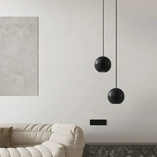 SPHBLK Minimalist Modern Black Sphere Ceiling Light – view 2