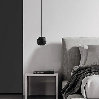 SPHBLK Minimalist Modern Black Sphere Ceiling Light – view 3